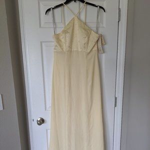 NWT Alfred Angelo Homecoming/ Prom Full Length Yellow Gown  - Size 12